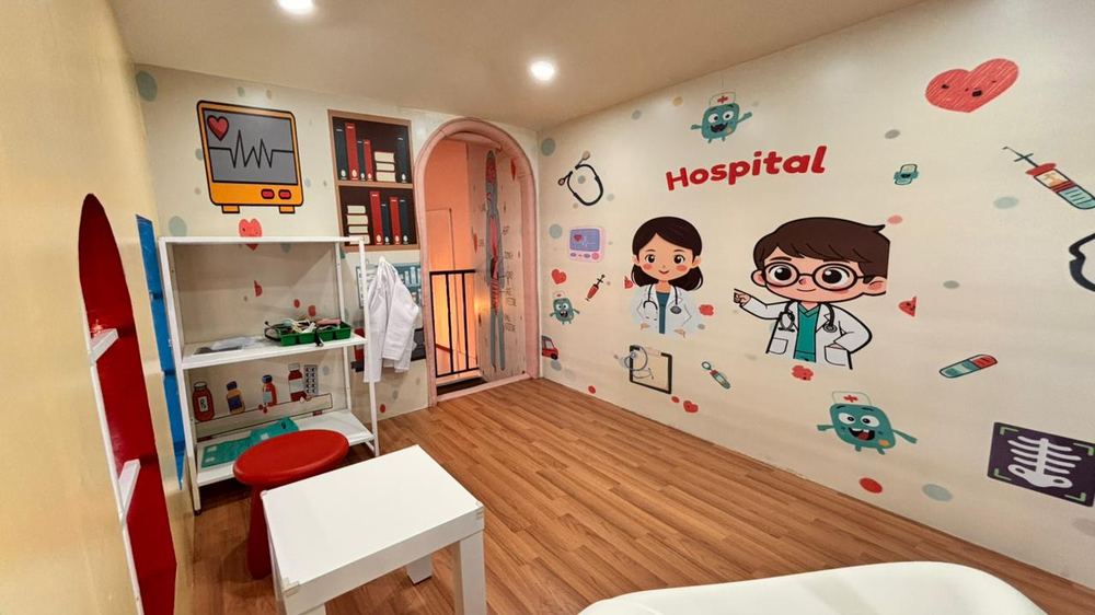 Living room pretend play area